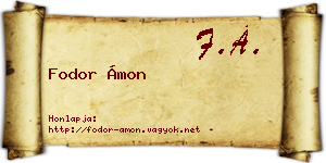 Fodor Ámon névjegykártya